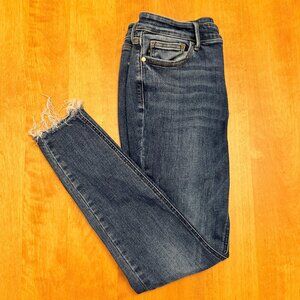 VGUC Judy Blue Knoxville Vintage Cut Hem Mid Rise Skinny JB82527DK Women's 13/31